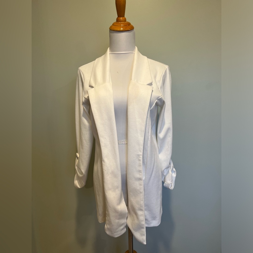 White Blazer by Massini size Medium soft comfortable professional office attire